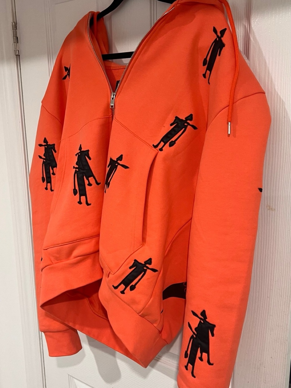 Bright Coral Hoodie chrome Hoodie with  Northern chrome Graphic Details